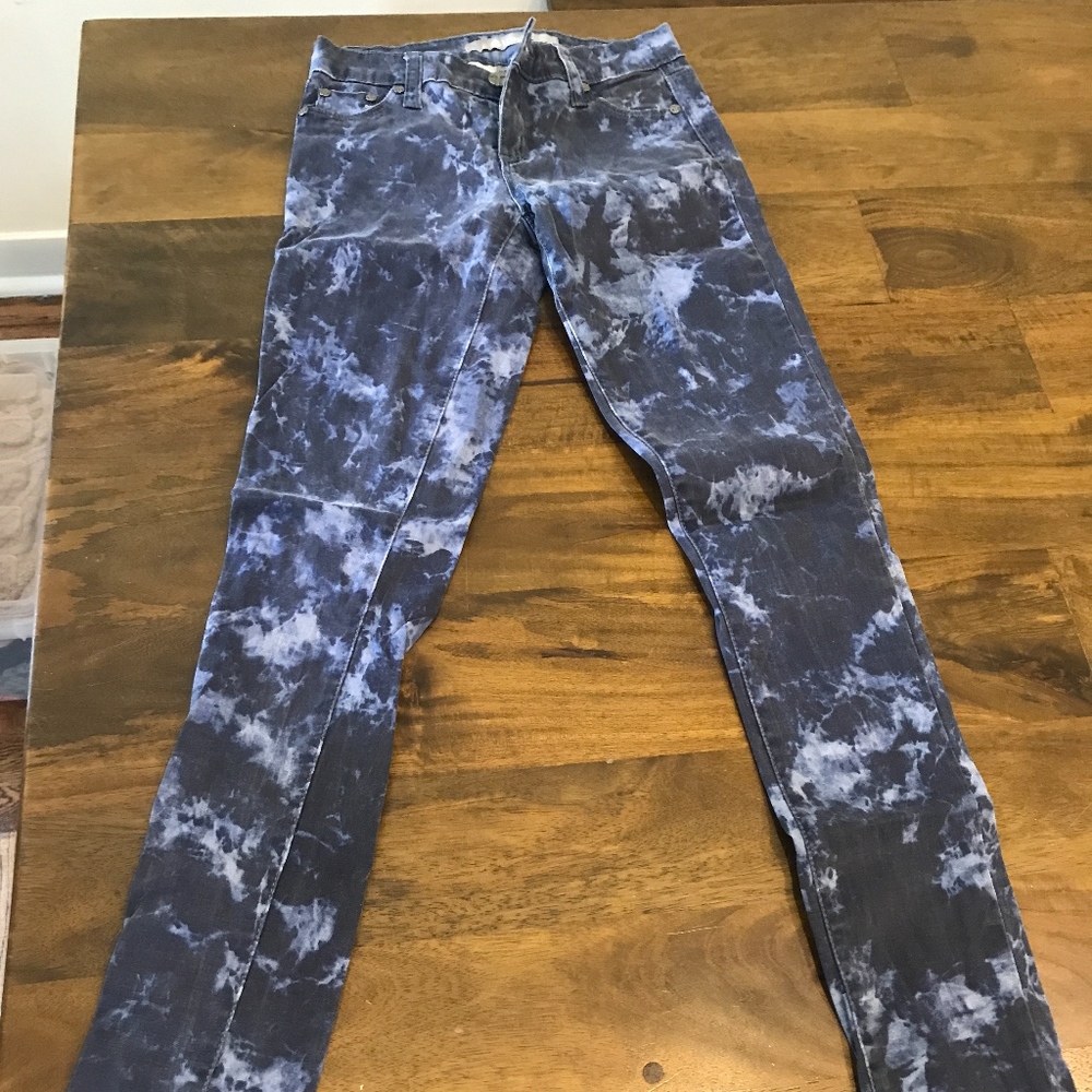 Kids Long Blue Tie-Dye Jeans